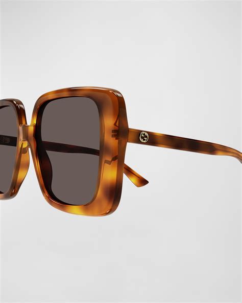 replica gucci havana sunglasses|Gucci oversized square sunglasses.